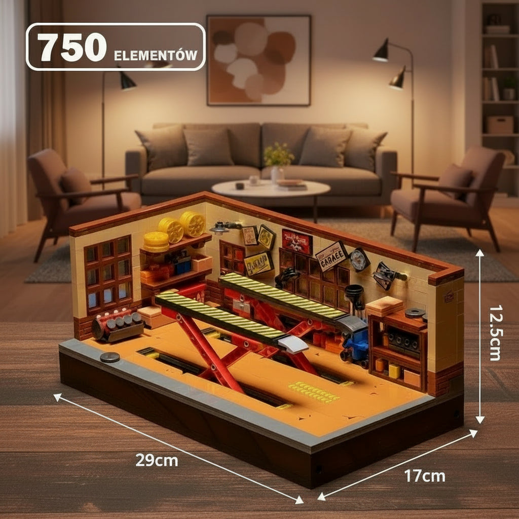Klockowy Garaż z Samochodzikiem (1000+ elementów)