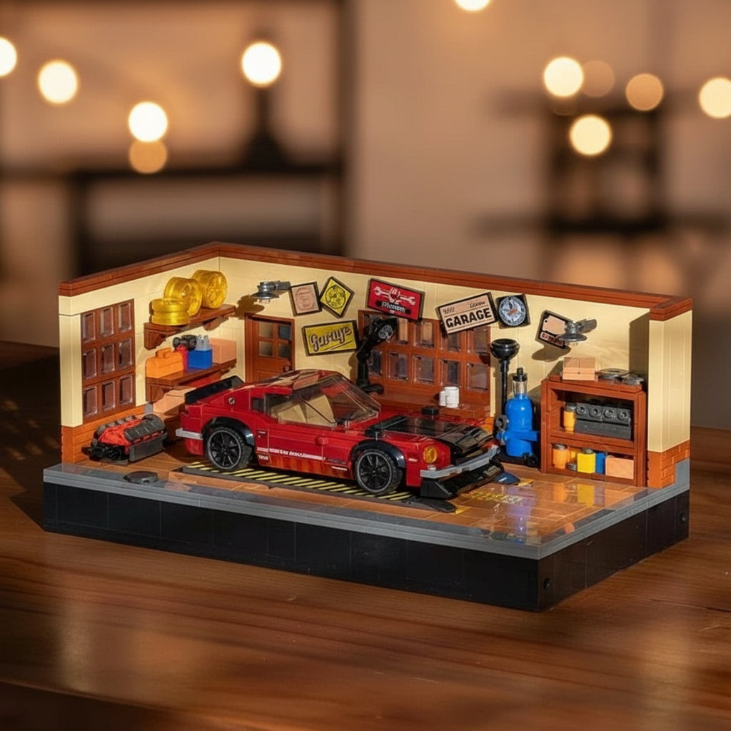 Klockowy Garaż z Samochodzikiem (1000+ elementów)